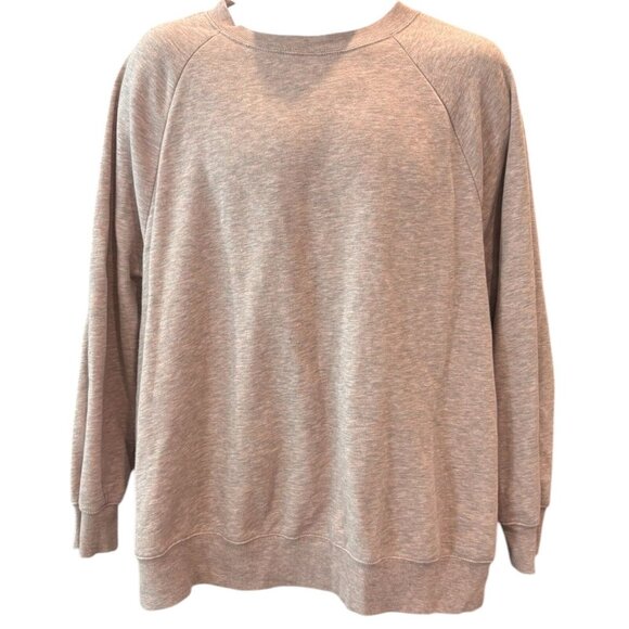 Old Navy Crewneck Sweatshirt‎ Heather Beige Pullover – Size Large 🧶 - Picture 1 of 5